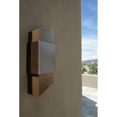 Carlsbad Outdoor Copper Sconce, solid Top